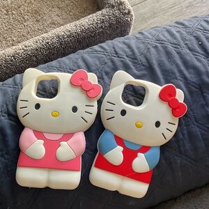 Hello Kitty Dual Design Phone Cases - Pink and Red